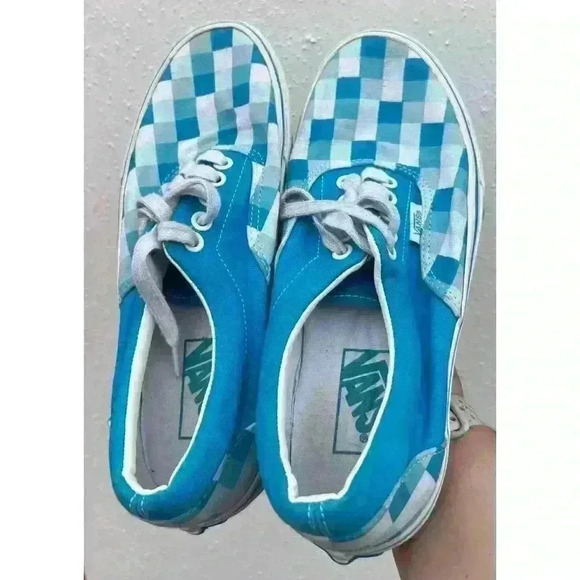 Vans Blue & White Checkered Men's-6.5 Women's -8 - Picture 3 of 5